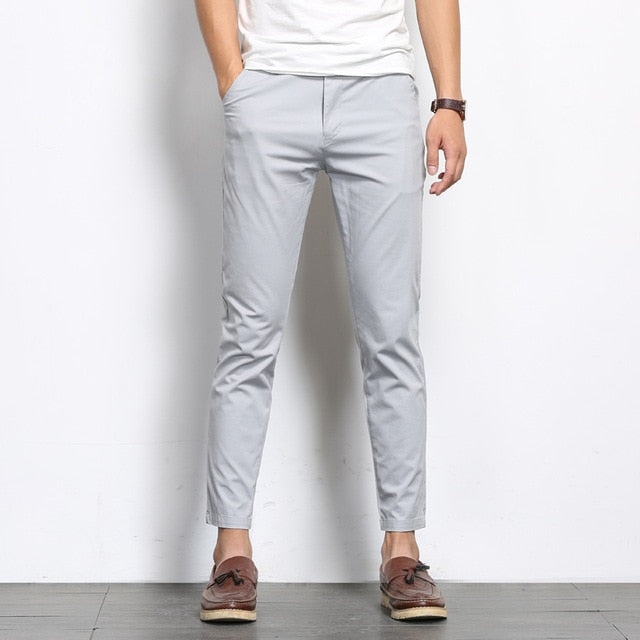 Mens Casual Solid Cropped Pants Drawstring Pocket Lace Up Hem Pant Loose  Trouser Legs Trousers Clothes Men Grey L - Walmart.com